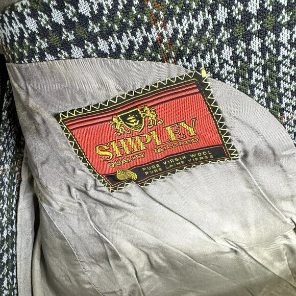 Vintage 70s Blazer Mens 40R 100% Wool Plaid Sport Coat Jacket Hipster Retro - Picture 9 of 9